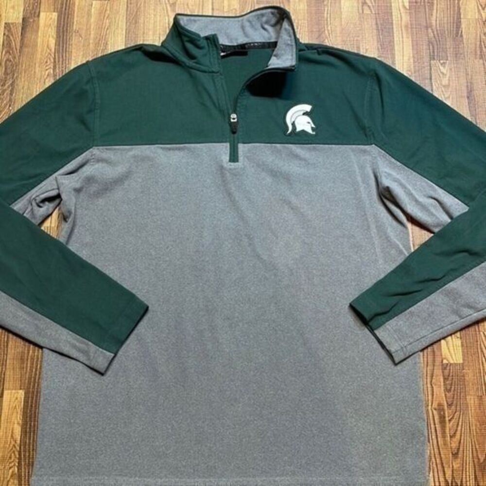 Captivating Apparel men’s 1/4 Zip Michigan State Spartans. Size M